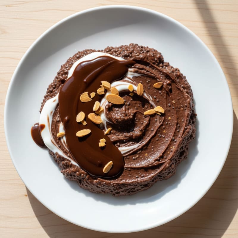 Silky Chocolate Protein Pudding with Chia Seeds