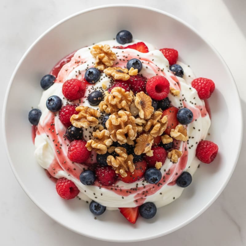 Creamy Greek Yogurt Protein Parfait with Mixed Berries
