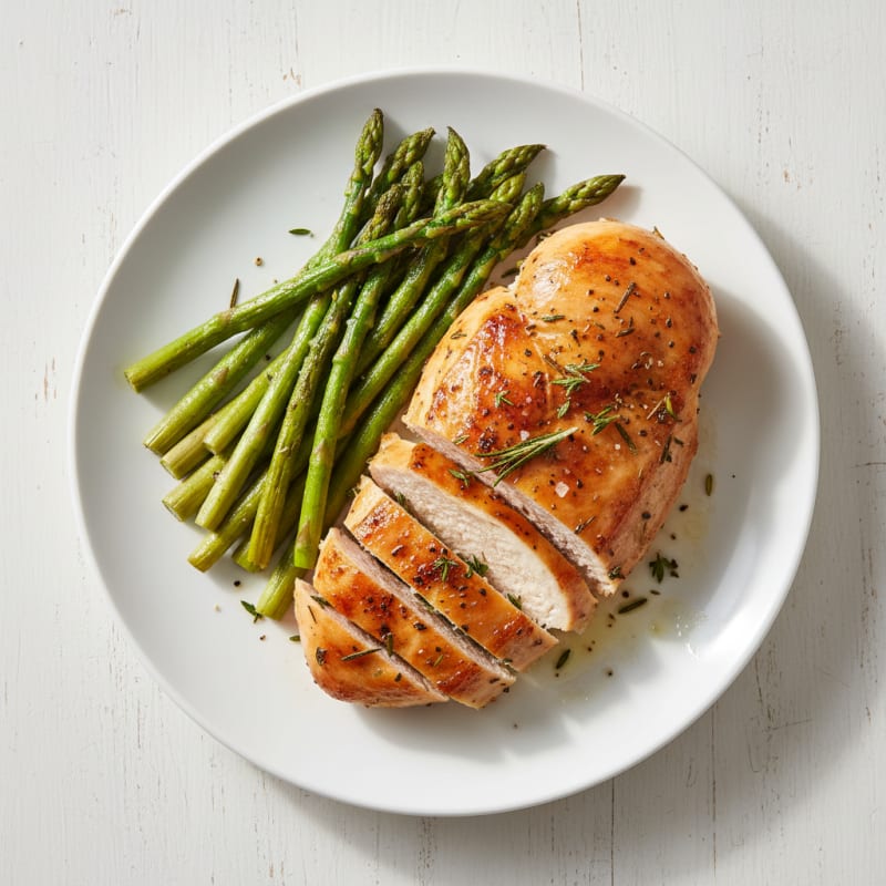 Lemon Herb-Roasted Chicken with Asparagus