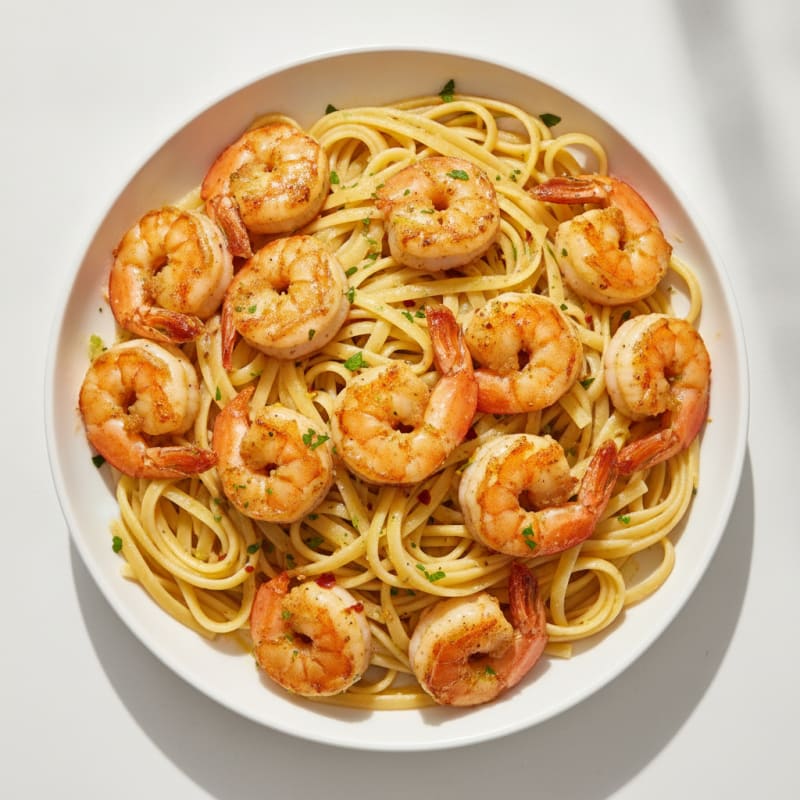 Garlic Butter Shrimp Scampi with Linguine