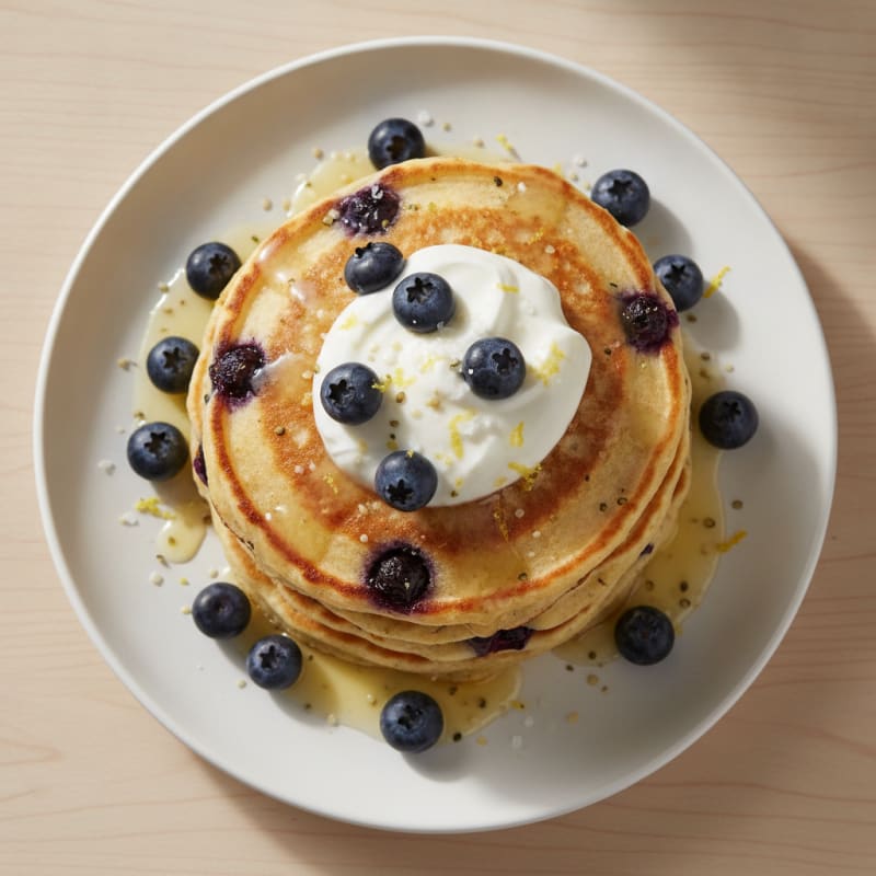 Blueberry-Lemon Ricotta Pancakes