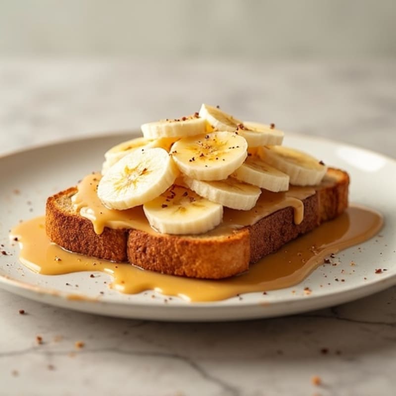 Quick Banana Almond Energy Toast