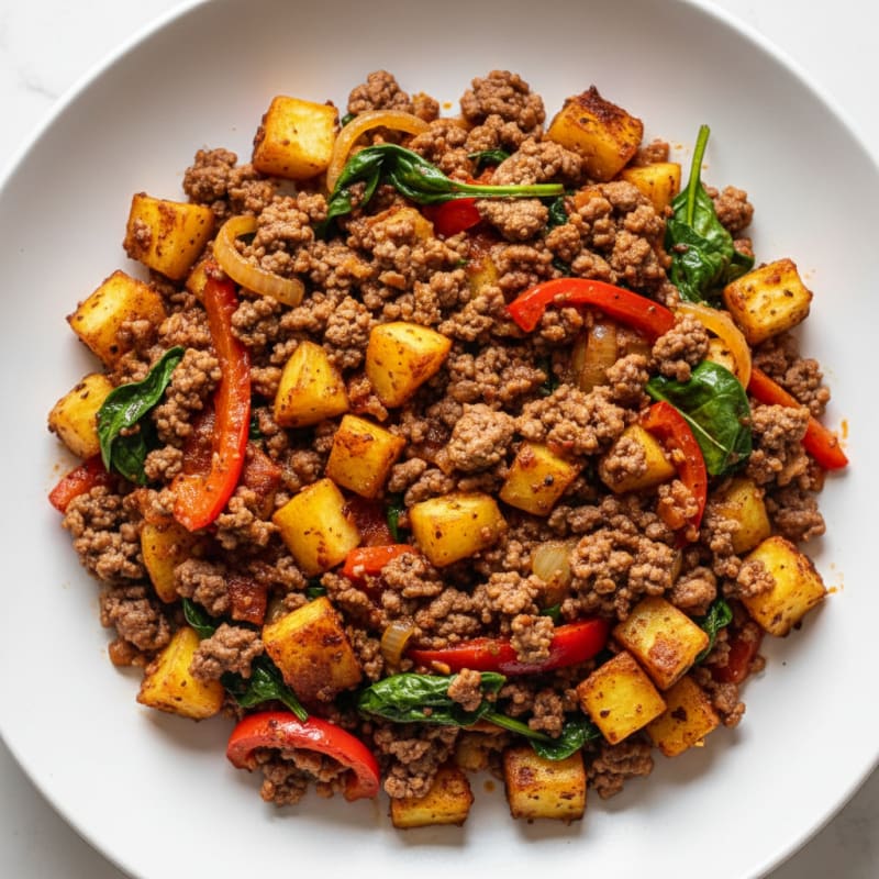 Savory Ground Beef and Potato Skillet
