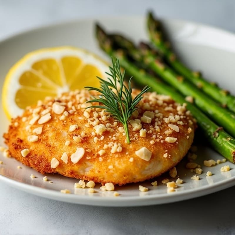 Crispy Parmesan Chicken with Roasted Asparagus