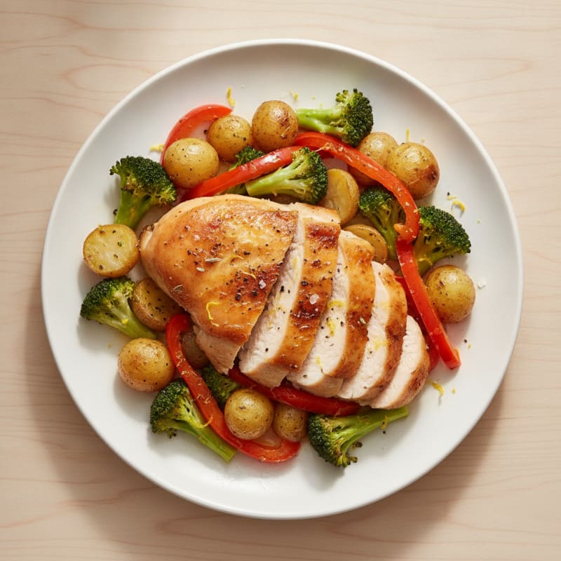 Lemon Herb Roasted Chicken and Veggies