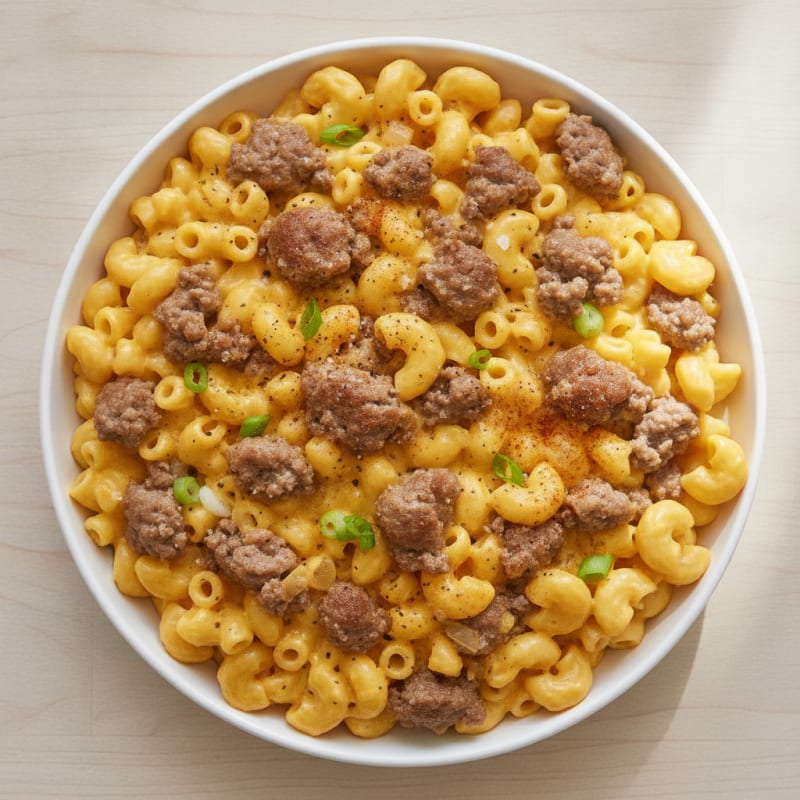 Ground Beef Mac and Cheese Skillet