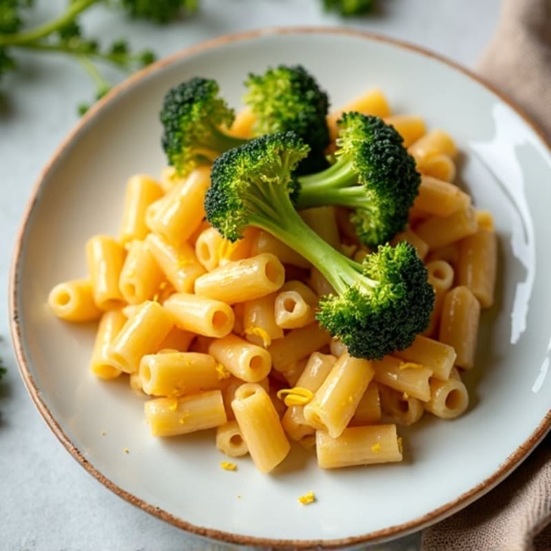 Creamy Baked Whole Wheat Macaroni and Cheese with Roasted Broccoli