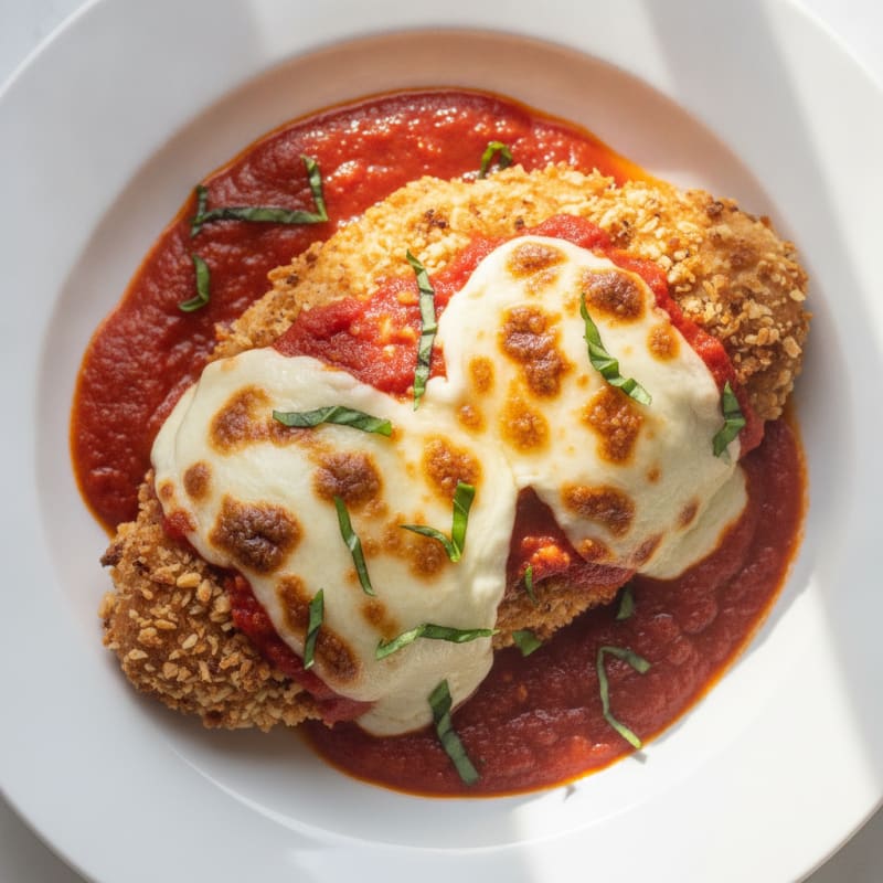 Crispy Chicken Parmesan with Marinara