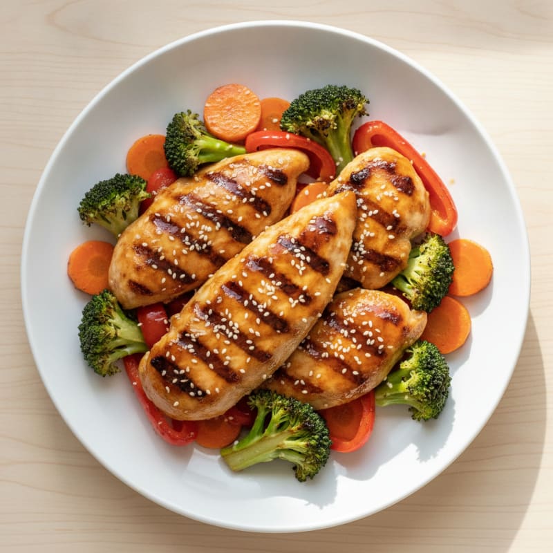 Teriyaki Chicken with Roasted Vegetables