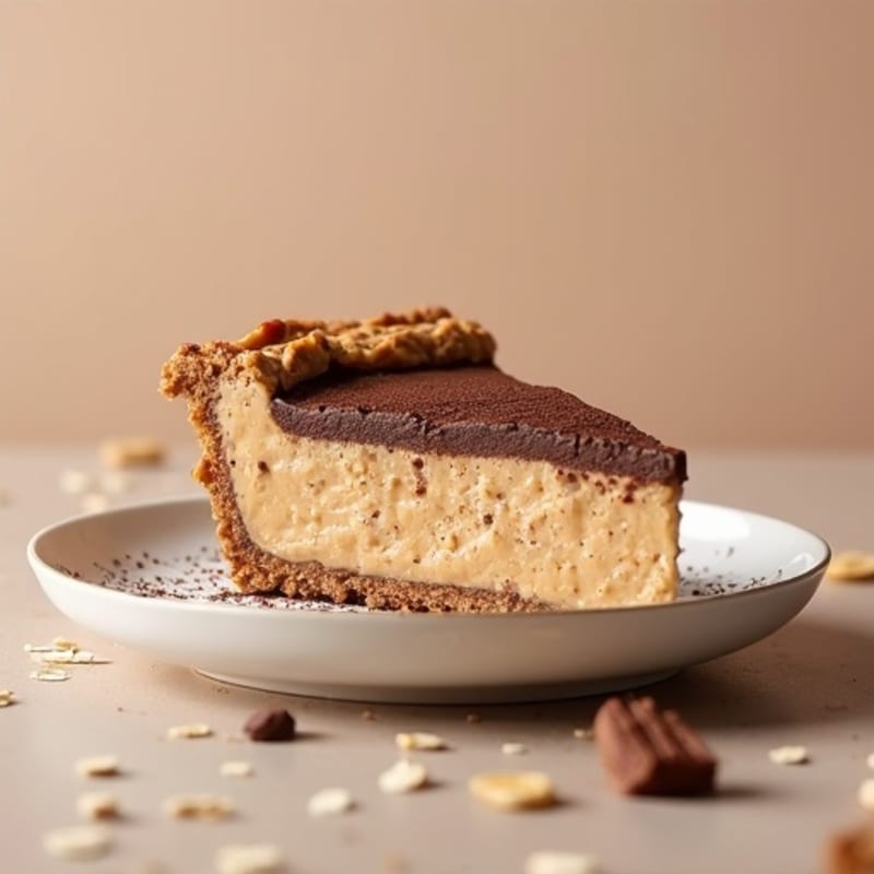 Creamy Peanut Butter Chocolate Protein Pie