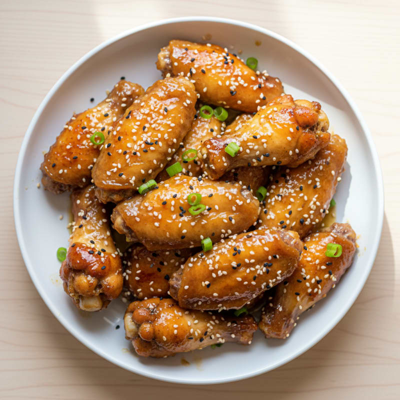 Honey-Glazed Chicken Wings with Sesame