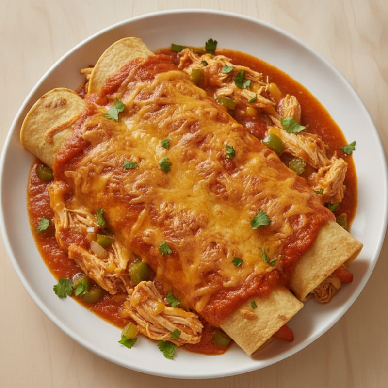 Chicken Enchiladas with Ranchero Sauce