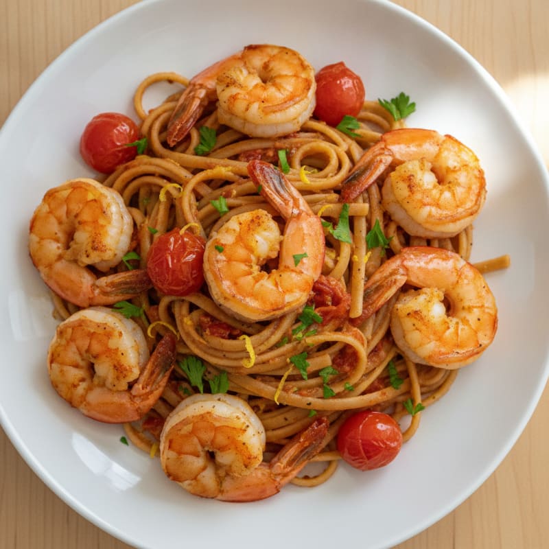 Spicy Calabrian Chili Shrimp Linguine
