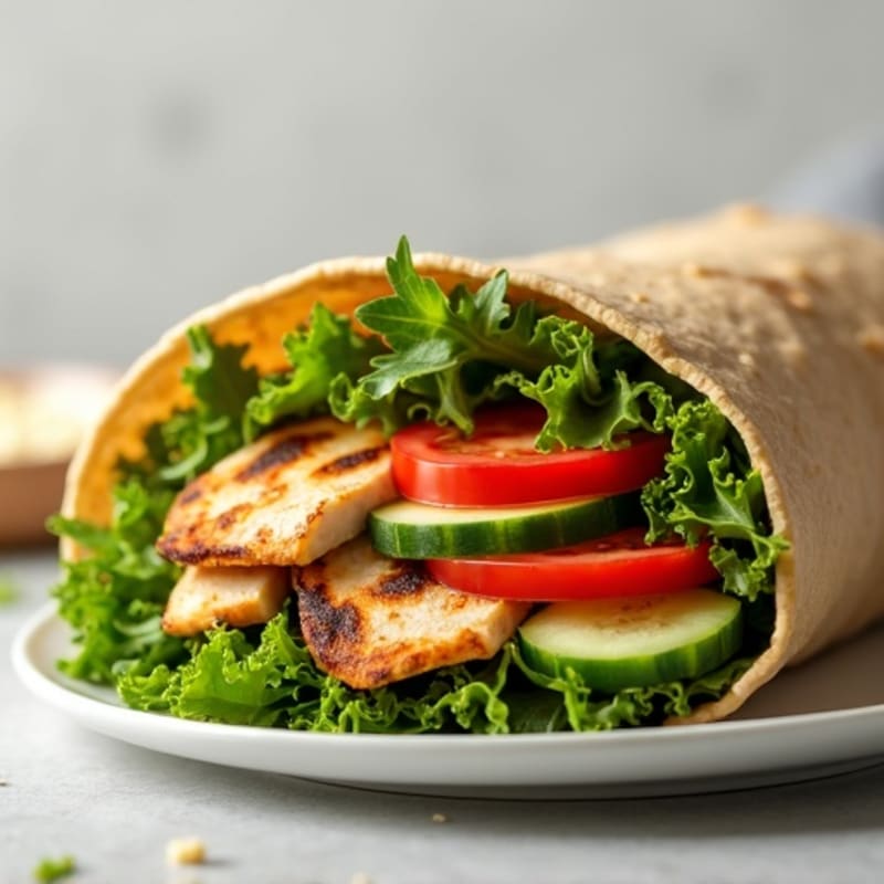 Grilled Chicken and Fresh Veggie Wrap