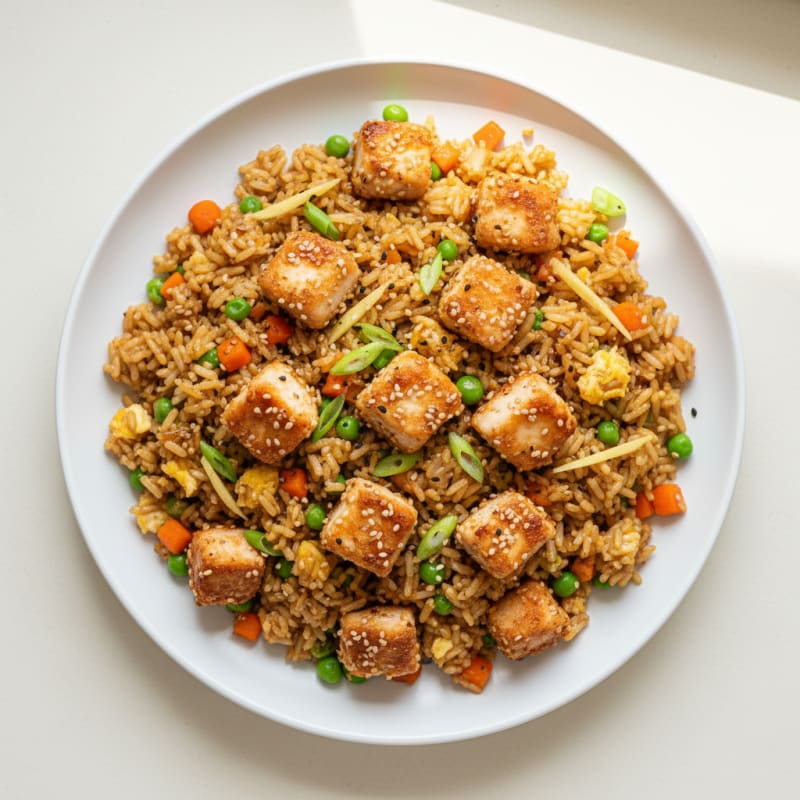 Crispy Sesame Chicken Fried Rice