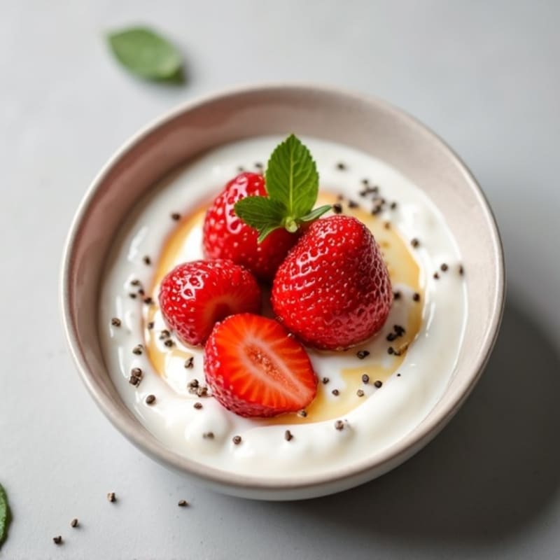 Silky Protein Yogurt with Strawberries