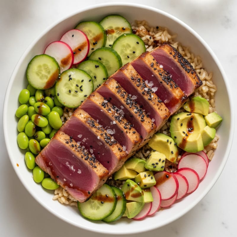 Seared Tuna and Rice Power Bowl