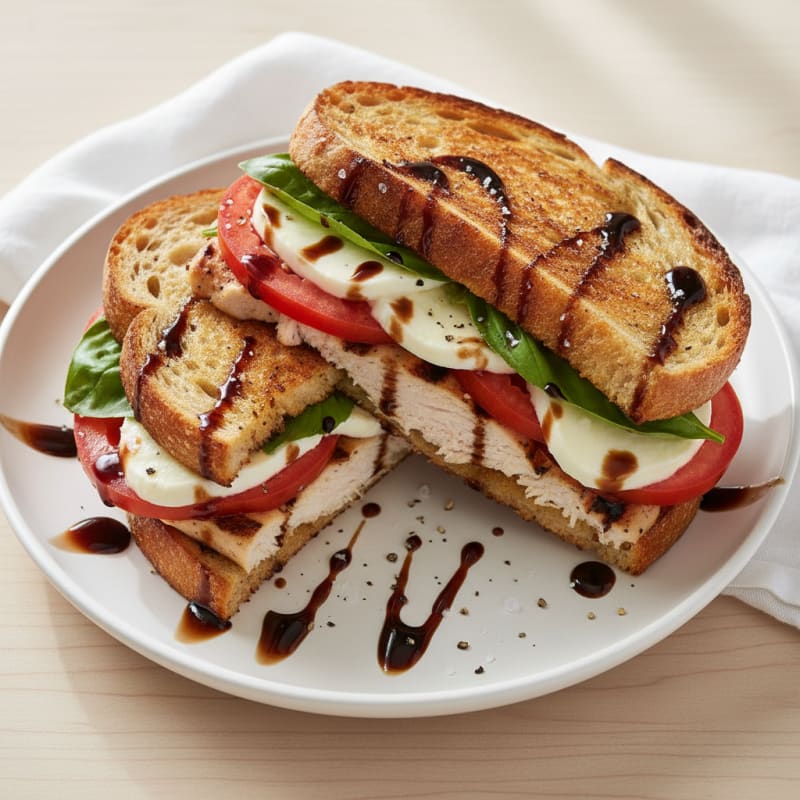 Grilled Caprese Sandwich with Balsamic Glaze