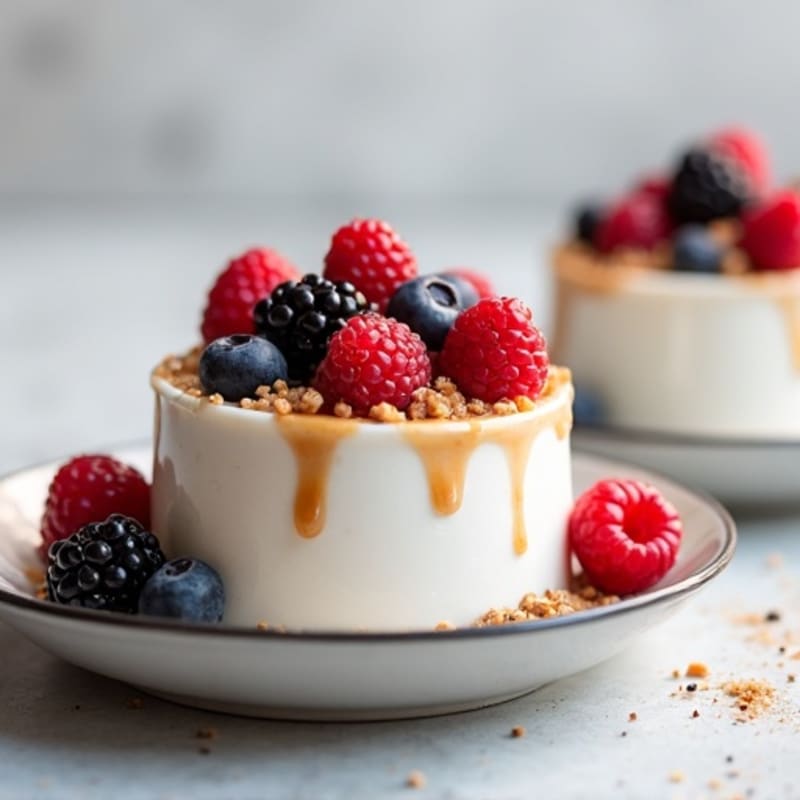 Greek Yogurt Protein Mousse with Mixed Berries
