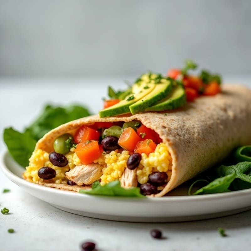 Protein-Packed Sweet Potato Black Bean Breakfast Burrito