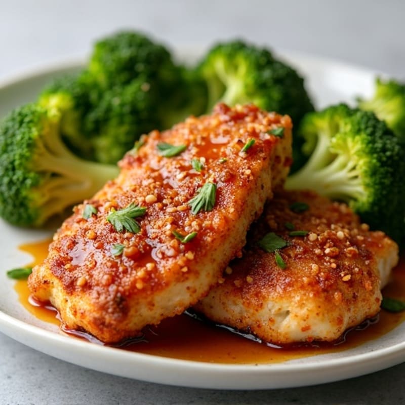 Crispy Teriyaki Chicken with Roasted Broccoli
