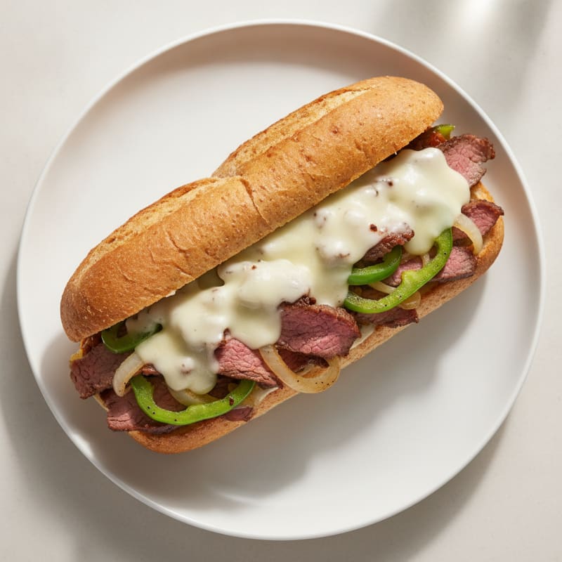 Classic Philly Cheesesteak Sandwich