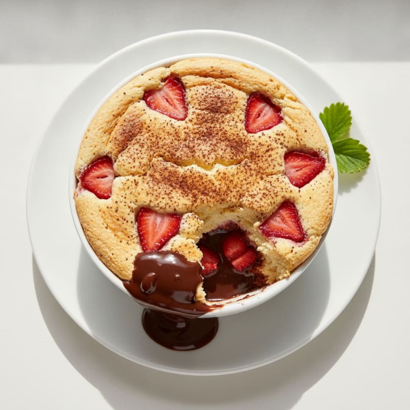 Strawberry Chocolate Protein Soufflé