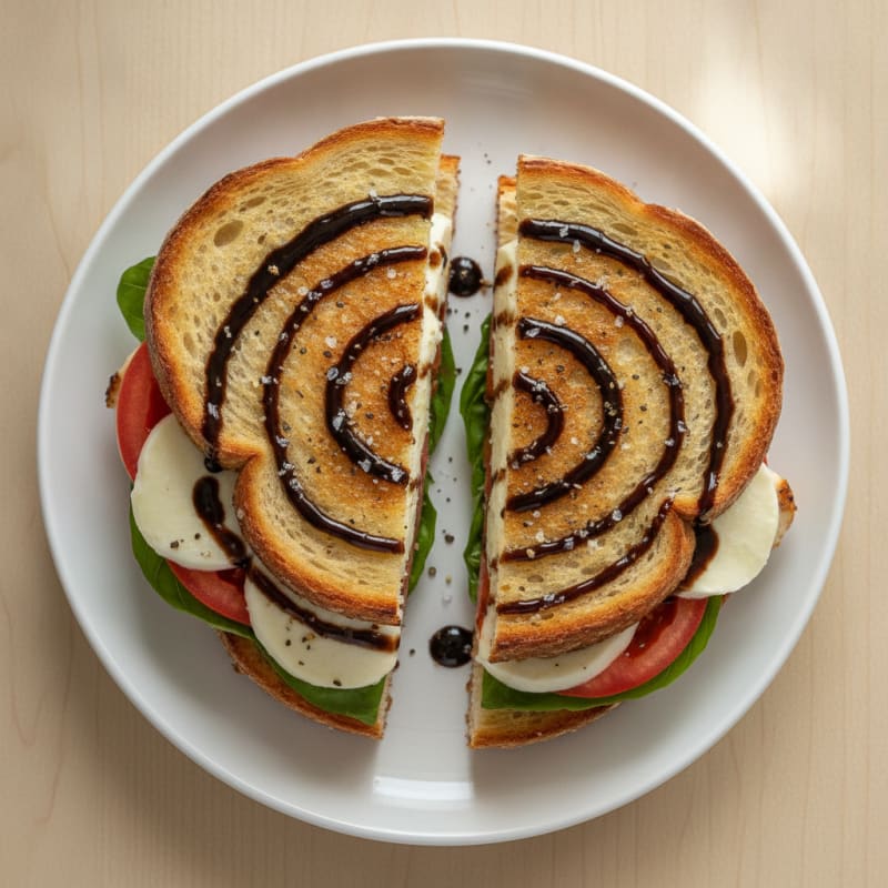 Grilled Caprese Sandwich with Balsamic Glaze