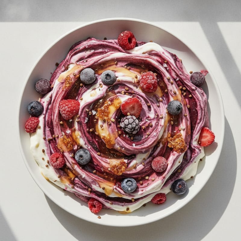 Frozen Berry Yogurt Swirl