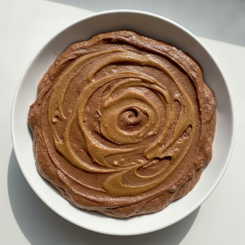 Silky Chocolate Protein Mousse with Almond Butter Swirl