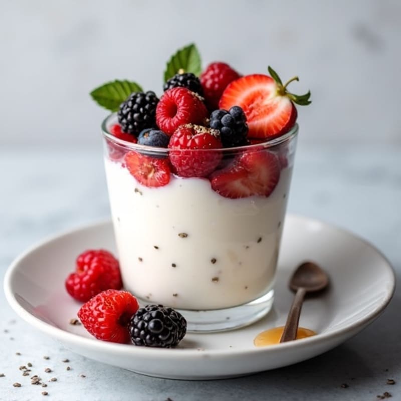 Creamy Greek Yogurt Protein Parfait with Mixed Berries