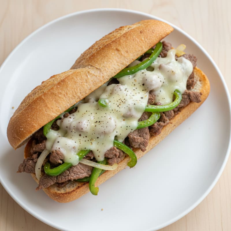 Classic Philly Cheesesteak Sandwich