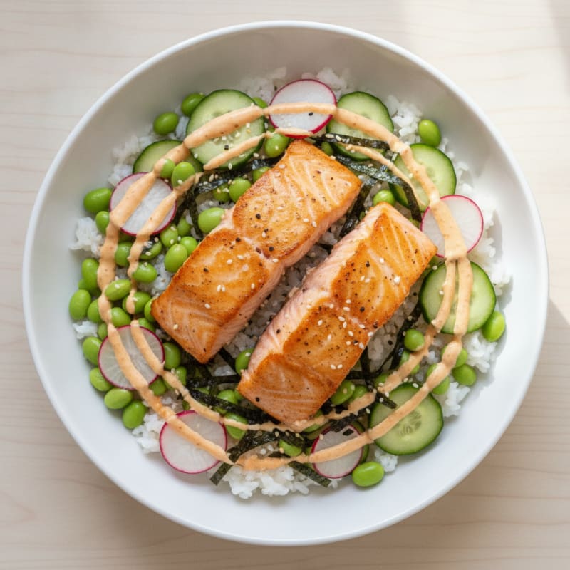Salmon Sushi Rice Bowl