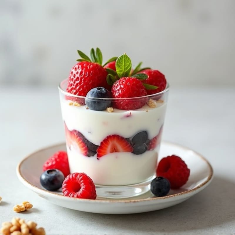 Creamy Greek Yogurt Protein Parfait with Mixed Berries