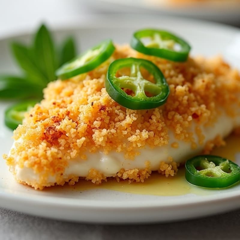 Baked Jalapeño Popper Chicken with Crispy Topping