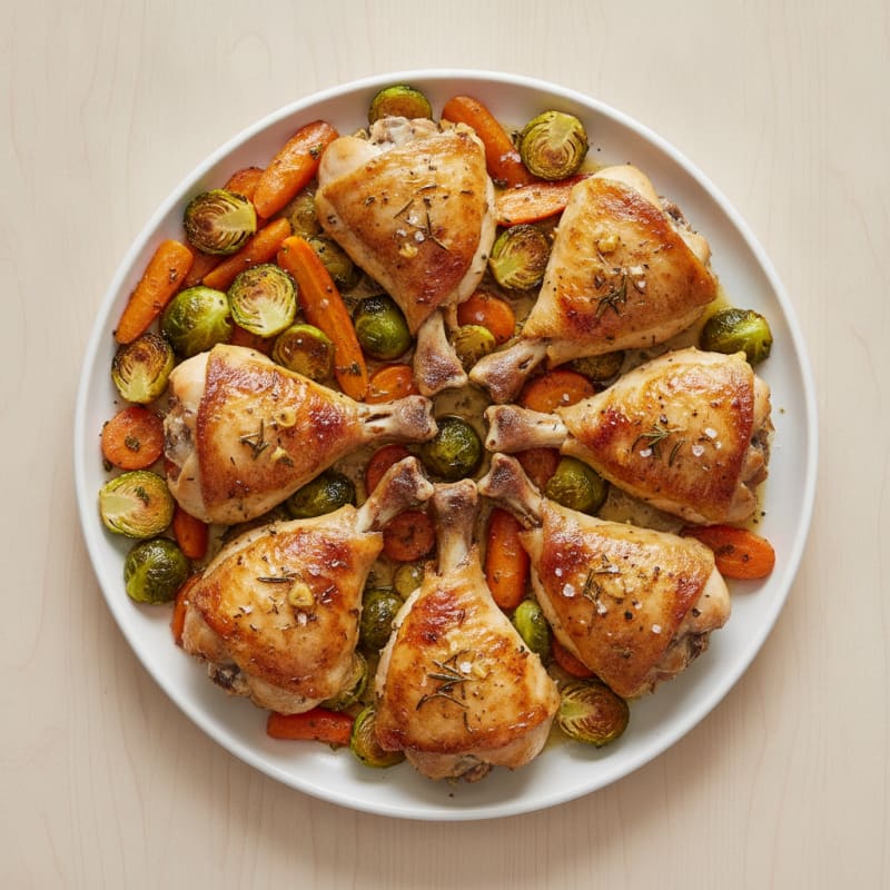 Garlic Herb Roasted Chicken Thighs