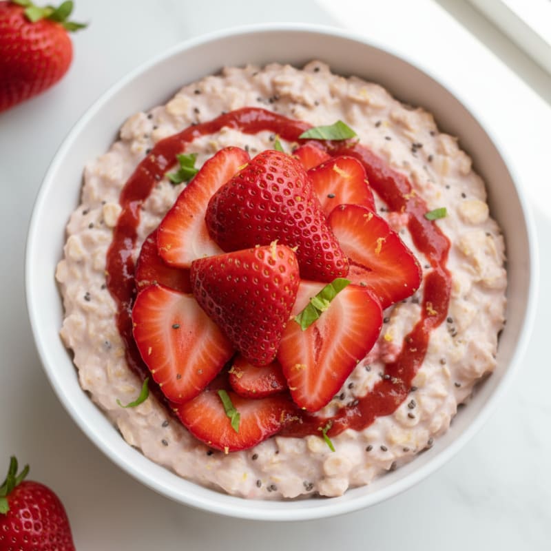 Strawberry Shortcake Overnight Oats