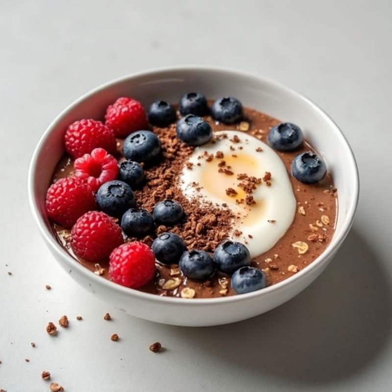 Chocolate Oat Protein Bowl with Quark