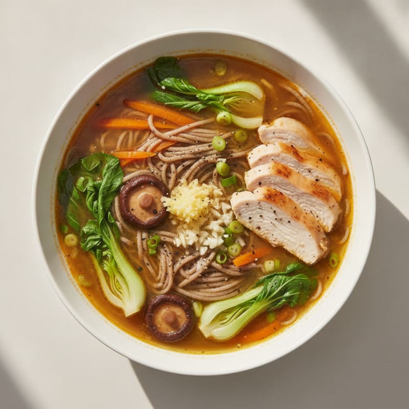 Chicken and Vegetable Ramen Bowl