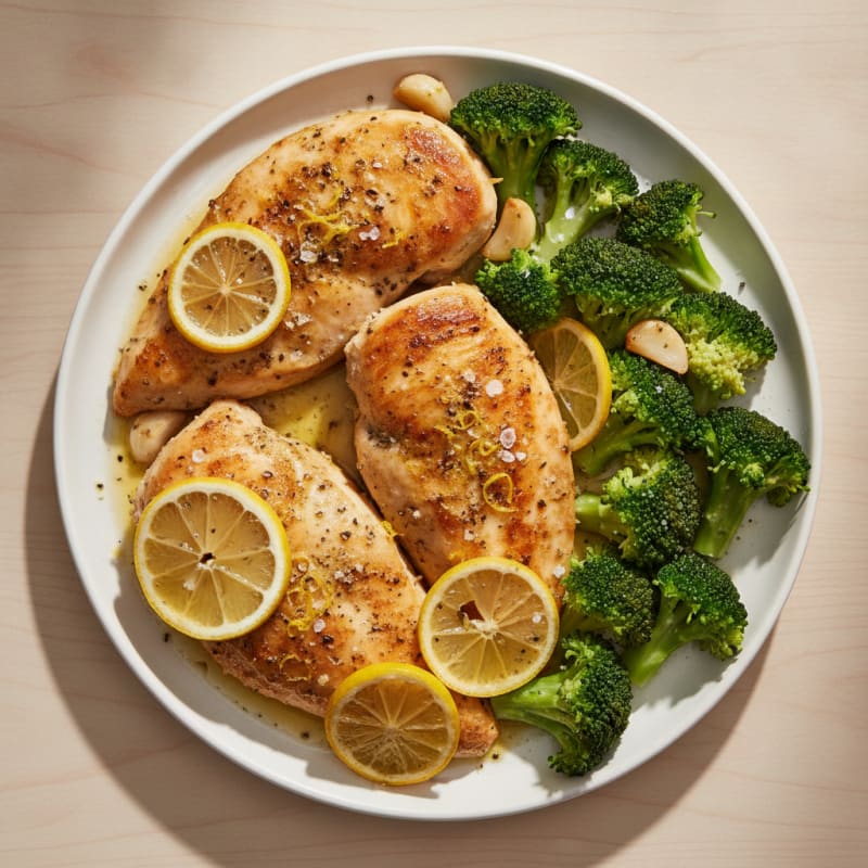 Lemon-Herb Roasted Chicken and Broccoli