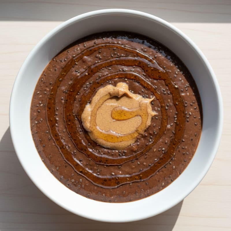 Silky Chocolate Protein Pudding with Chia Seeds