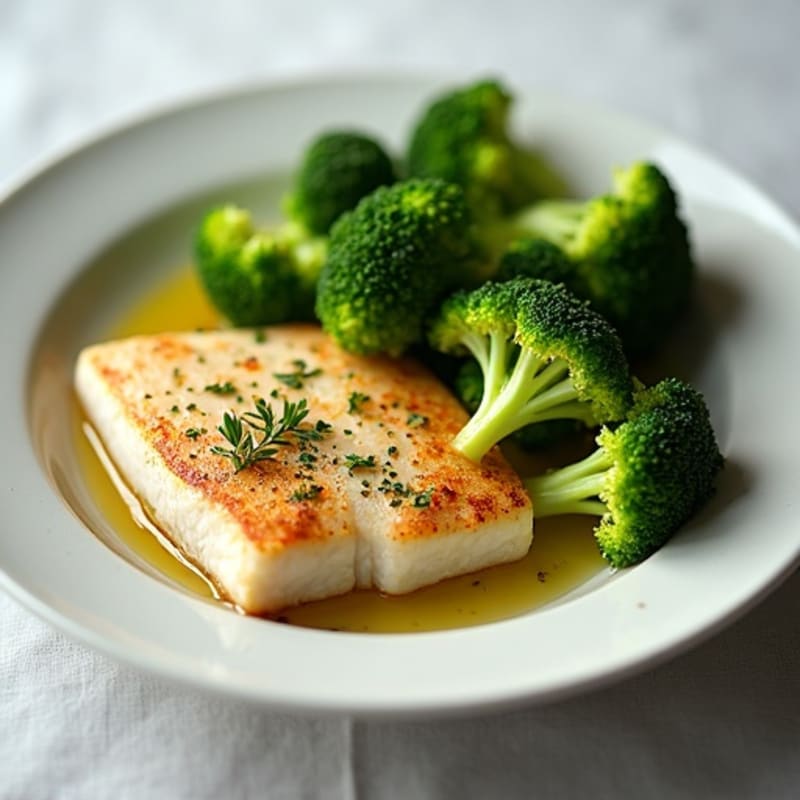 Seared Tilapia with Steamed Broccoli
