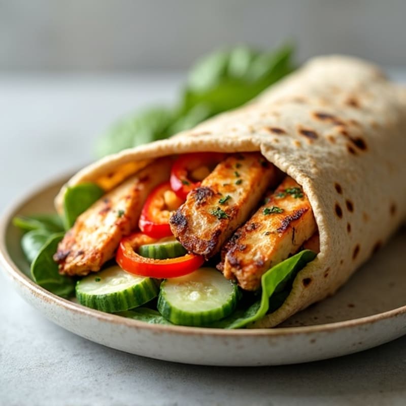 Grilled Chicken and Fresh Veggie Wrap