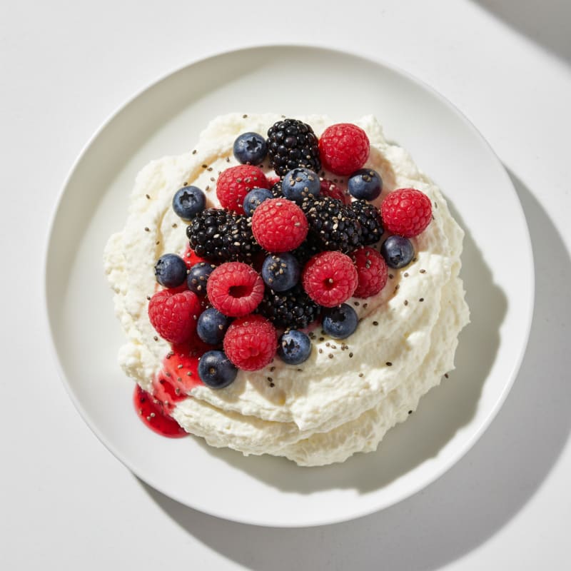 Silky Greek Yogurt Protein Mousse with Berries