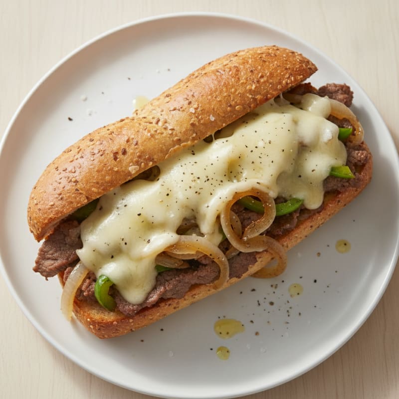 Philly Cheesesteak with Caramelized Onions