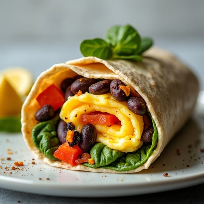 Protein-Packed Sweet Potato Black Bean Breakfast Burrito