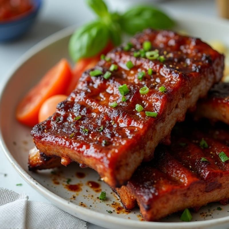 Tender Smoked Pork Ribs with Tangy Low-Sugar BBQ Glaze