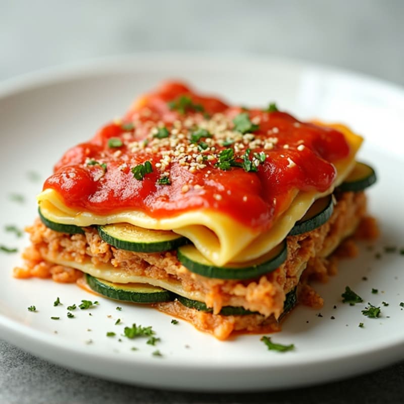 Lean Turkey Zucchini Lasagna