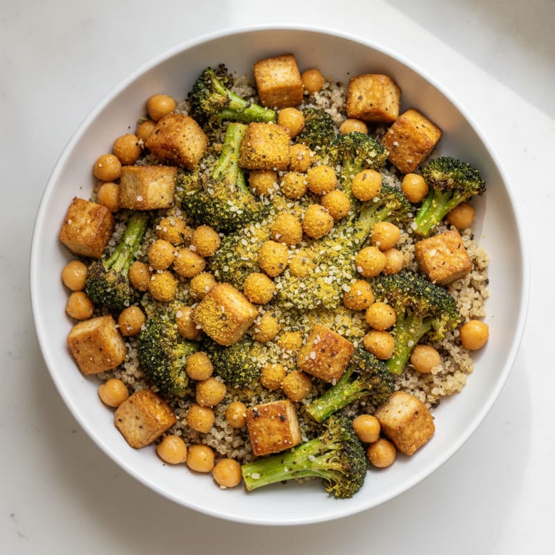 Roasted Vegetable and Chickpea Buddha Bowl