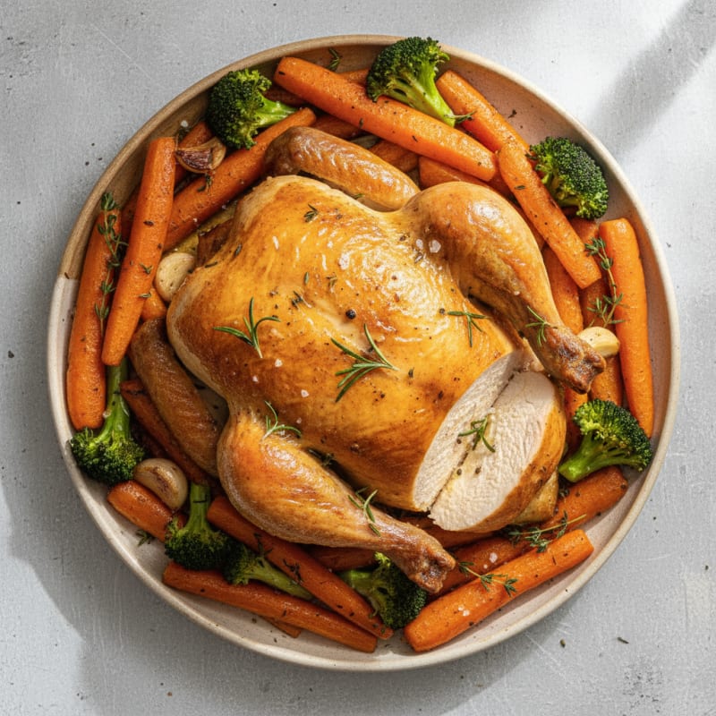Herb-Roasted Chicken with Roasted Vegetables